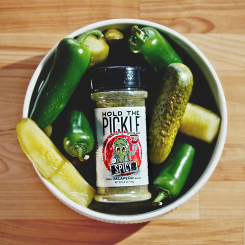 Hold The Pickle Spicy Dill Pickle Seasoning, 4.8 oz - Great for Popcorn & Cooking, Vegan & Kosher