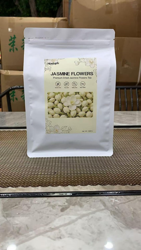 3.88Oz/110g NASLAPH Dried Jasmine Flowers, Jasmine Flowers, Jasmine Buds Loose Leaf with Fresh, Sweet Taste