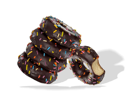 10.5oz (1pk) Katz Gluten Free Chocolate Frosted Sprinkle Donuts. No Artificial Color Free of Soy, Sesame, Dairy