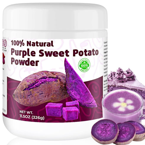 Purple Sweet Potato Powder 11.5oz (326g) - Natural Food Coloring for Baking,