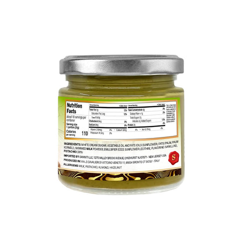 6.7 oz Sanniti Pistachio Butter, Creamy Pistachio Spread Made in Italy Gourmet Sweet Spreadable Cream