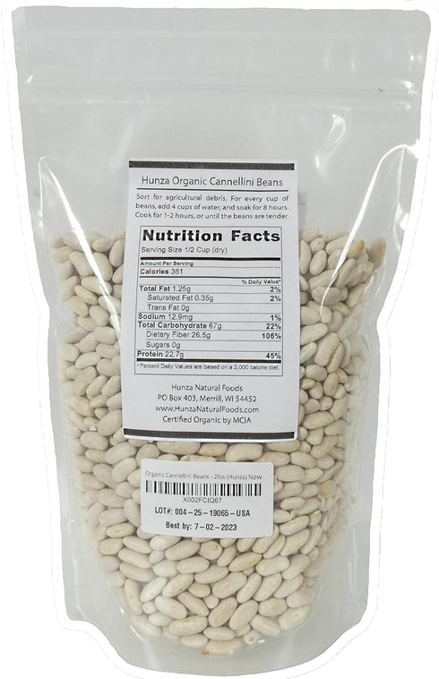 Hunza Natural Foods 2lbs Organic Cannellini Beans - (Hunza)