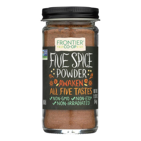Frontier Co-op Five Spice Seasoning, 1.92 Ounce, Cinnamon, Fennel Seed, Cloves, Star Anise & White Pepper