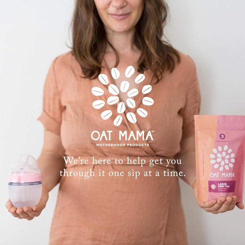 Oat Mama Labor Prep Tea - White Peach | Third Trimester Pregnancy Support - 14 Biodegradable Sachets for Smooth Labor