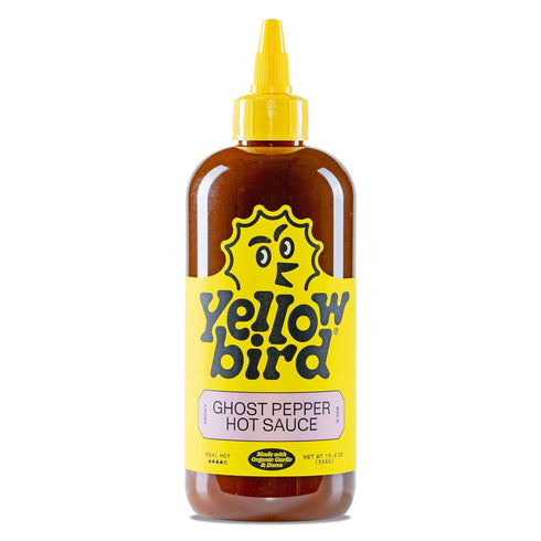 Yellowbird Organic Ghost Pepper Hot Sauce, 19.6 oz Tabletop Size (Real Hot | 1 Bottle | Made in Texas)