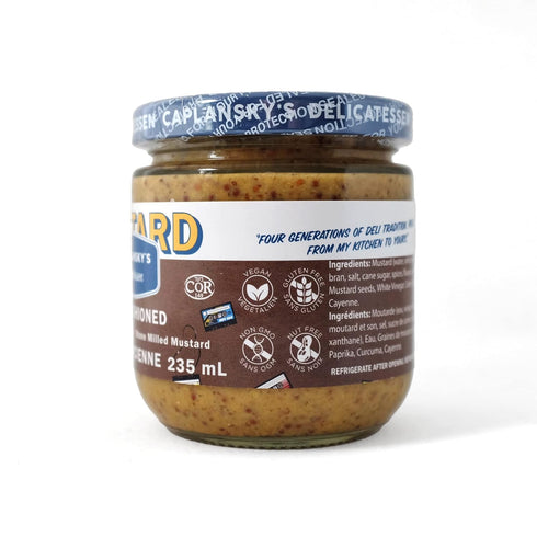 Caplansky's Delicatessen 235 mL (8 oz) Caplanskys Deli Mustard - Old Fashioned - Kosher, Vegan, Non GMO, Gluten Free