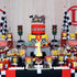 Marwey Race Car Birthday Cake Topper, Happy Birthday Cake Decor, Chequered Flag Themed Party Supplies