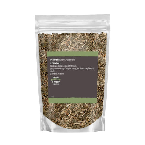 Birch & Meadow 8 oz Mugwort Leaf Cut and Sifted, Herbal Tea, Easy to Make