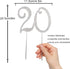 20 Years Birthday Cake Topper - New Best Crystal Rhinestone 20th Wedding Anniversary or 20 Years Old Cake Topper