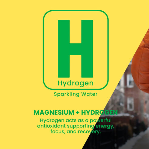 12 Pack (12oz oHy Hydrogen Sparkling Water Magnesium & Antioxidant Hydration, Zero Sugar, Zero Calories, Lemon Lime