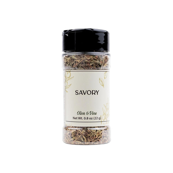 Olive & Vine Dried Savory, Traditional Herb for Meat, Vegetables, Legumes, Satureja