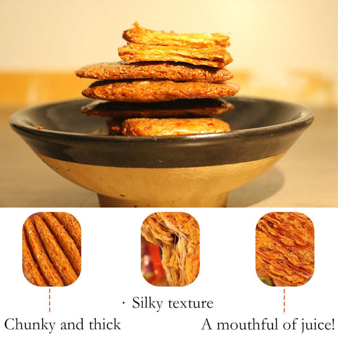 4 Pack, 20 (1.23lbs)- package Hand Torn Spicy Dried Tofu Snacks - Chinese Bean Curd, Flavors Variety Individual Bags