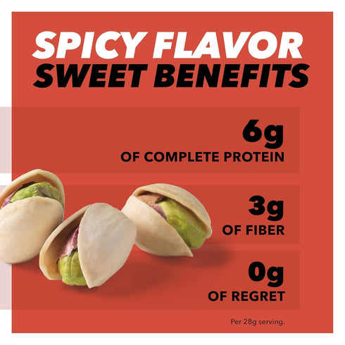 14 Wonderful Pistachios In Shell, Sweet Chili Flavored Nuts, Ounce Bag, Protein Snacks, Gluten Free, Healthy Snack