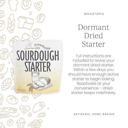 Breadtopia Sourdough Starter | Made from Organic & Non-GMO Ingredients | Easy to Follow Instructions | Make Homemade