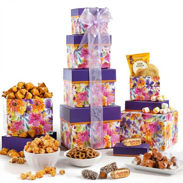 Broadway Basketeers Mother's Day Tower, Gift tower and Gourmet Snack Care Package