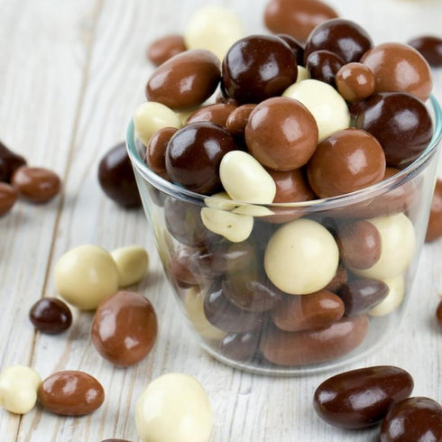 1 lb 5 ANDY ANAND CHOCOLATIER Chocolate Covered Espresso Coffee Beans Assorted Flavors, Gourmet Belgian Chocolate