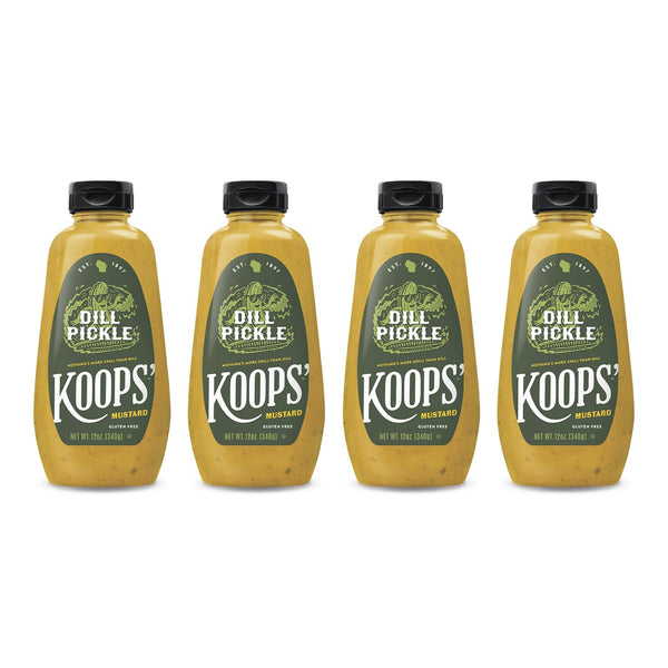 Koops' Dill Pickle Mustard - Dill Mustard Spread, Flavored Condiment and Dip