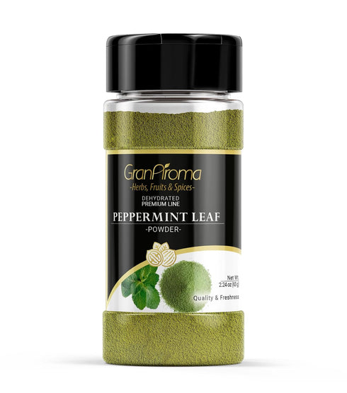 GranAroma Peppermint Leaf Powder, Refreshing Herbal Tea, Cooking & Baking (2.24 Ounce)