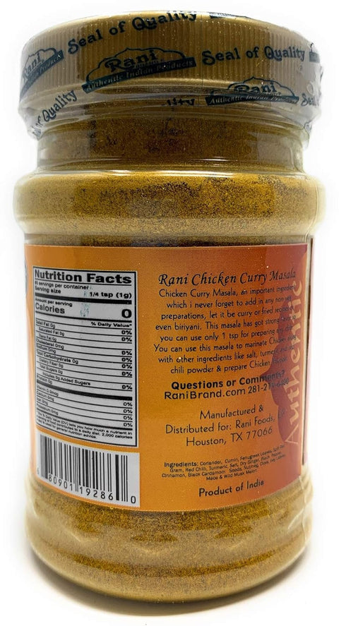 Rani Chicken Curry Masala Indian 13-Spice Blend, 3oz PET Jar, All Natural, Vegan, Gluten Friendly