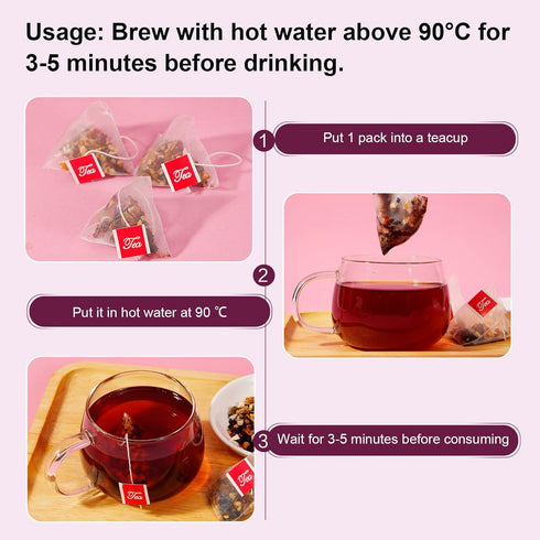 20 7 Hawthorn berry Tea - Herbal Tea Bags, Digestive Support, Natural Ingredients incl. Hawthorn & Hibiscus for Heart