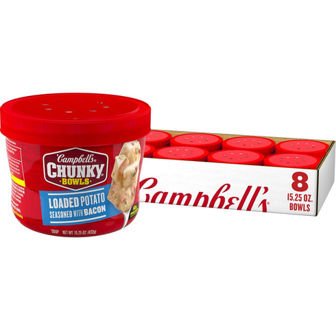 Campbell's Chunky Soup, Loaded Potato Seasoned with Bacon, 15.25 oz Microwavable Bowl