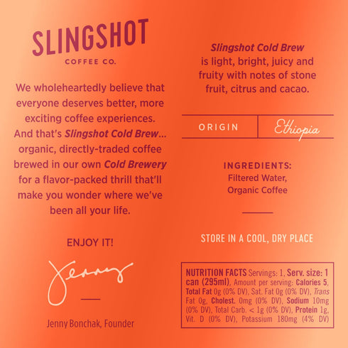 12-Pack 150 10 oz Organic Cold Brew Coffee, Single Origin Ethiopian Unsweetened Black Coffee, Clean & Bright Flavor, mg