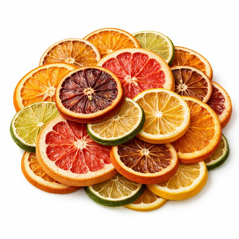 Dolce Dried 5 Dried Citrus Slices Mix Varieties (,Blood Orange,Orange, Lemon, Lime, Grapefruit) Cocktail Garnish Kit