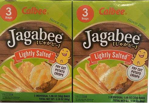Calbee Potato Sticks Jagabee Lightly Salted 3.18oz. Pack of 2