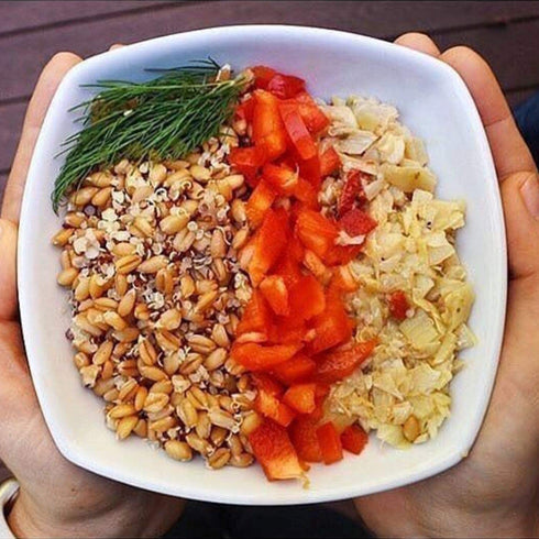 7.9 Oz (6-Pack) Kitchen & Love Cooked Farro, Artichoke Lemon & Roasted Garlic, Ready to Eat, Quick Cups, Shelf Stable