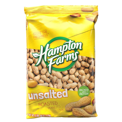 Hampton Farms - USA Grown All-Natural - Fancy Roasted In-Shell Unsalted Peanuts