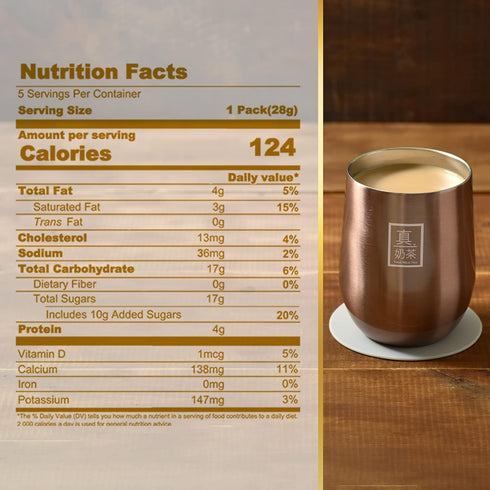 OKTEA Assam Milk Tea Kit - Assam & Ceylon Tea Blend, New Zealand Milk, Pure Ingredients with No Additives, Sugar Sachet