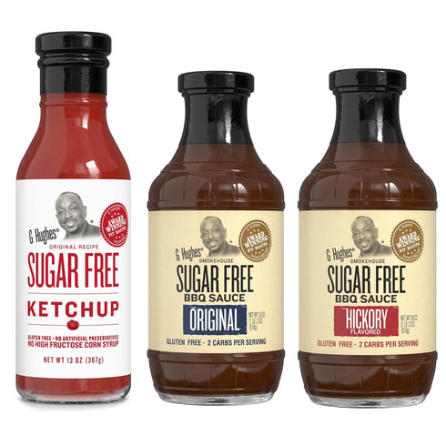 G Hughes Sugar Free, BBQ Sauces & Ketchup Bundle - Original Sugar