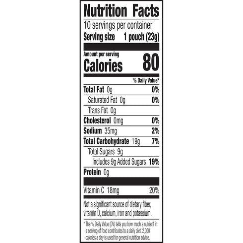 10 (Pack 8) Sonic Fruit Flavored Snacks, Treat Pouches, Gluten Free, ct