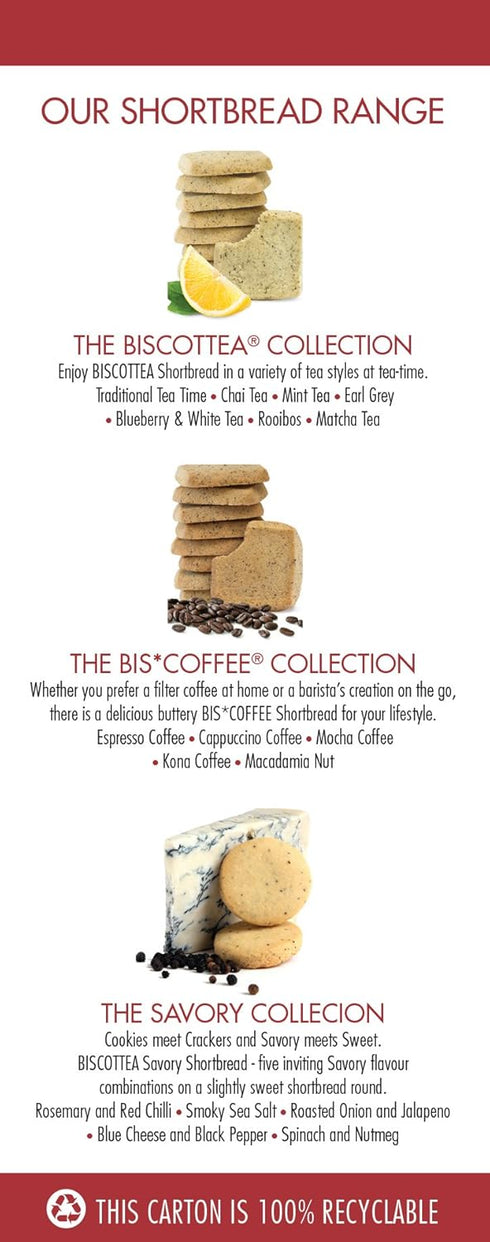 BISCOTTEA Traditional Shortbread Cookies, 8 Cookies