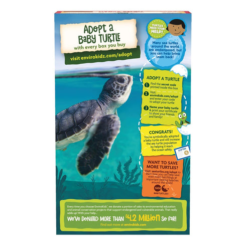 EnviroKidz 10 oz (Pack 1), Organic Turtle Splash Cereal, of Strawberry & Chocolate, Gluten Free, Non-GMO, Fair Trade