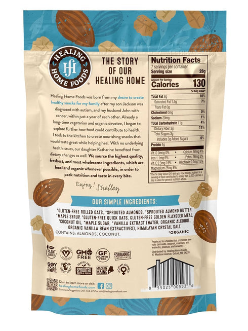 Healing Home Foods 7oz (3Pack) Almond Butter Chunk Protein Granola Cereal, Gluten Free, High Protein, Low Sugar Healthy