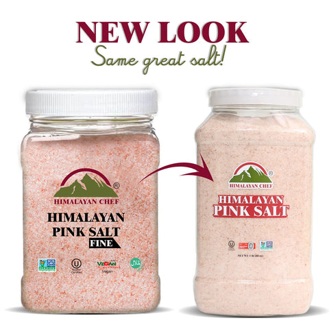 5 lbs. (Pack 2) Himalayan Chef Pink Himalayan Salt- Fine Grain