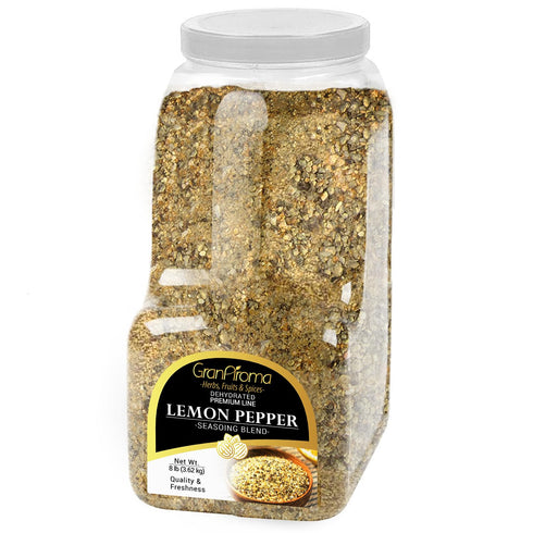 8 lb, GranAroma Lemon Pepper Seasoning, Versatile Seasoning Blend, Chicken & Steak, Zesty Flavor