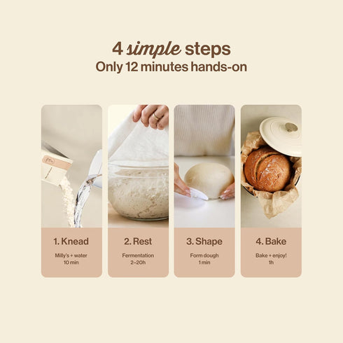 6 2 Millys Sourdough Bread Mix Just Add Water, No Starter Needed | Easy Artisan Homemade Bread with Clean Ingredients |