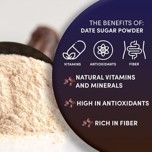 1 100% Worldwide Botanicals Organic Date Sugar Fine Powder, Pound - Pure Dried Dates, Natural Whole Food Sweetener