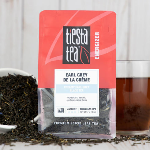 25 1.7 Tiesta Tea - Earl Grey de la Crme, Premium Loose Leaf Tea Blends, Caffeinated Black, Make Hot or Iced & Brews Up