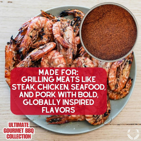 6 GLP-1 Ultimate Gourmet BBQ Seasoning Collection | Non GMO | All Natural | Magnetic Tins | Friendly | Ultra Premium |