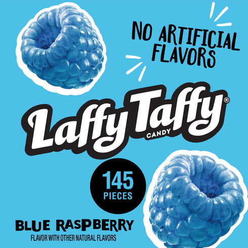 (145 Laffy Taffy Candy, Blue Raspberry Flavored, Individually Wrapped Candy Pieces)