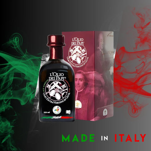 250 ml (8.5 fl.oz) 2025 L'Olio dei Papi - Gift Box - Italian Extra Virgin Olive Oil - Polyphenol and Oleocanthal Rich