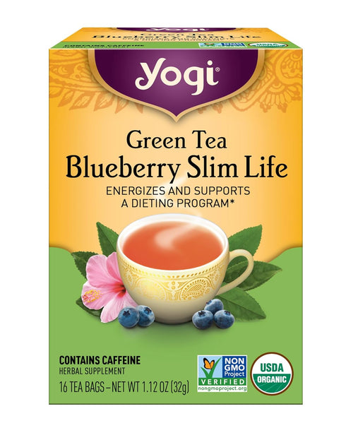 Yogi Green Tea, Blueberry Slim Life, 16 Tea Bags