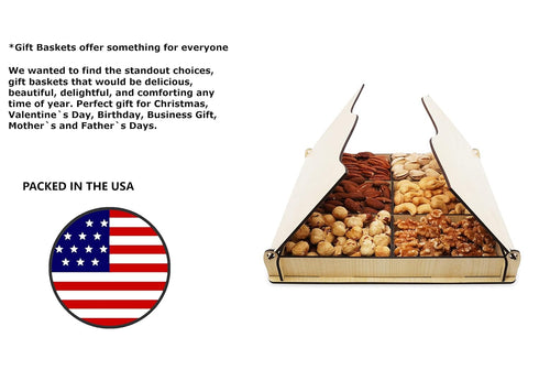 6 Secret Garden`s Dried Fruit and Nuts Gourmet Food Gift Baskets Turns into Basket Healthy Fresh Gift For Thanksgiving