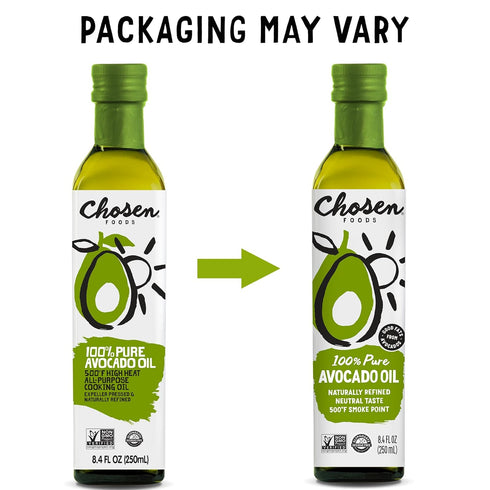 Chosen Foods 100% Pure Avocado Oil, Keto and Paleo Friendly for Baking, High-Heat Cooking