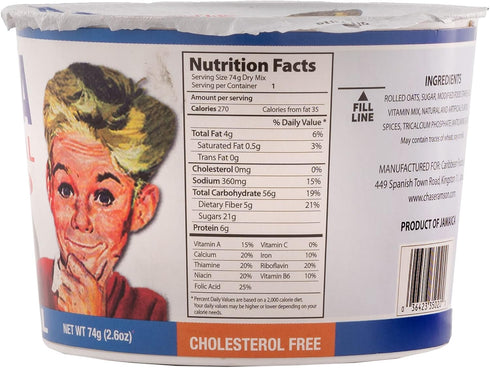 Foska 2.6 (Pack 12) Oatmeal Instant Porridge, Original, Ounce