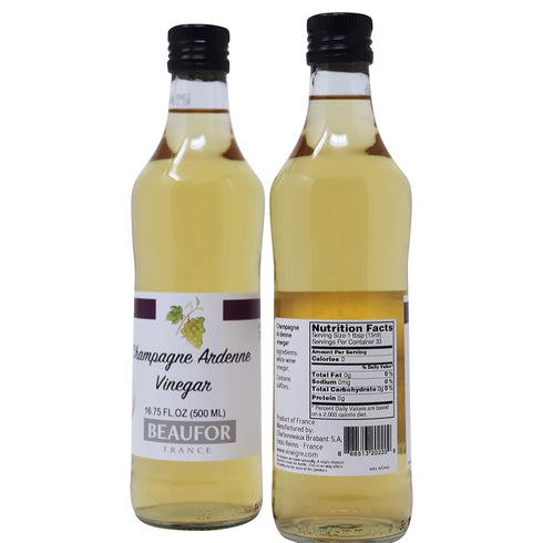 Beaufor 16.75 (Pack 2) Champagne Ardenne White Wine Vinegar, Ounce