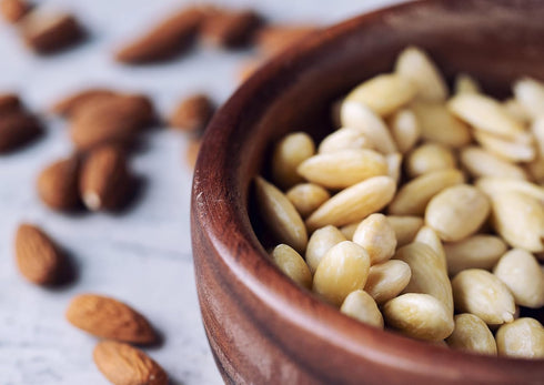 3 Food to Live - Blanched Whole Almonds, Pounds Raw, Skinless, Unsalted, Keto, Vegan, Kosher, Bulk. High in Protein